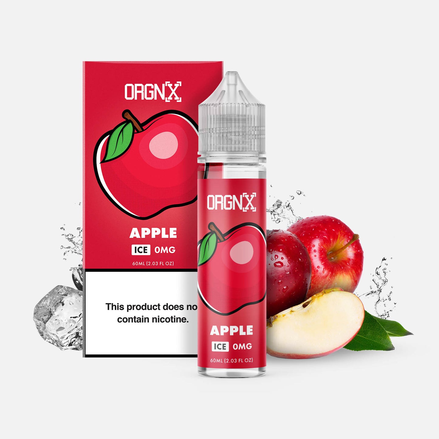 ORGNX Eliquids Apple Ice 0mg 60ml