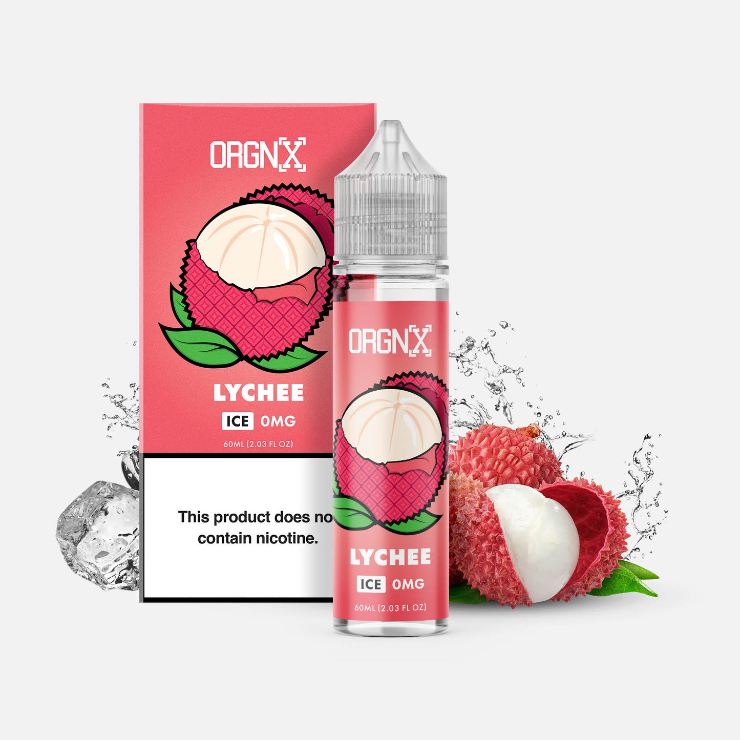 ORGNX Eliquids Lychee Ice 0mg 60ml