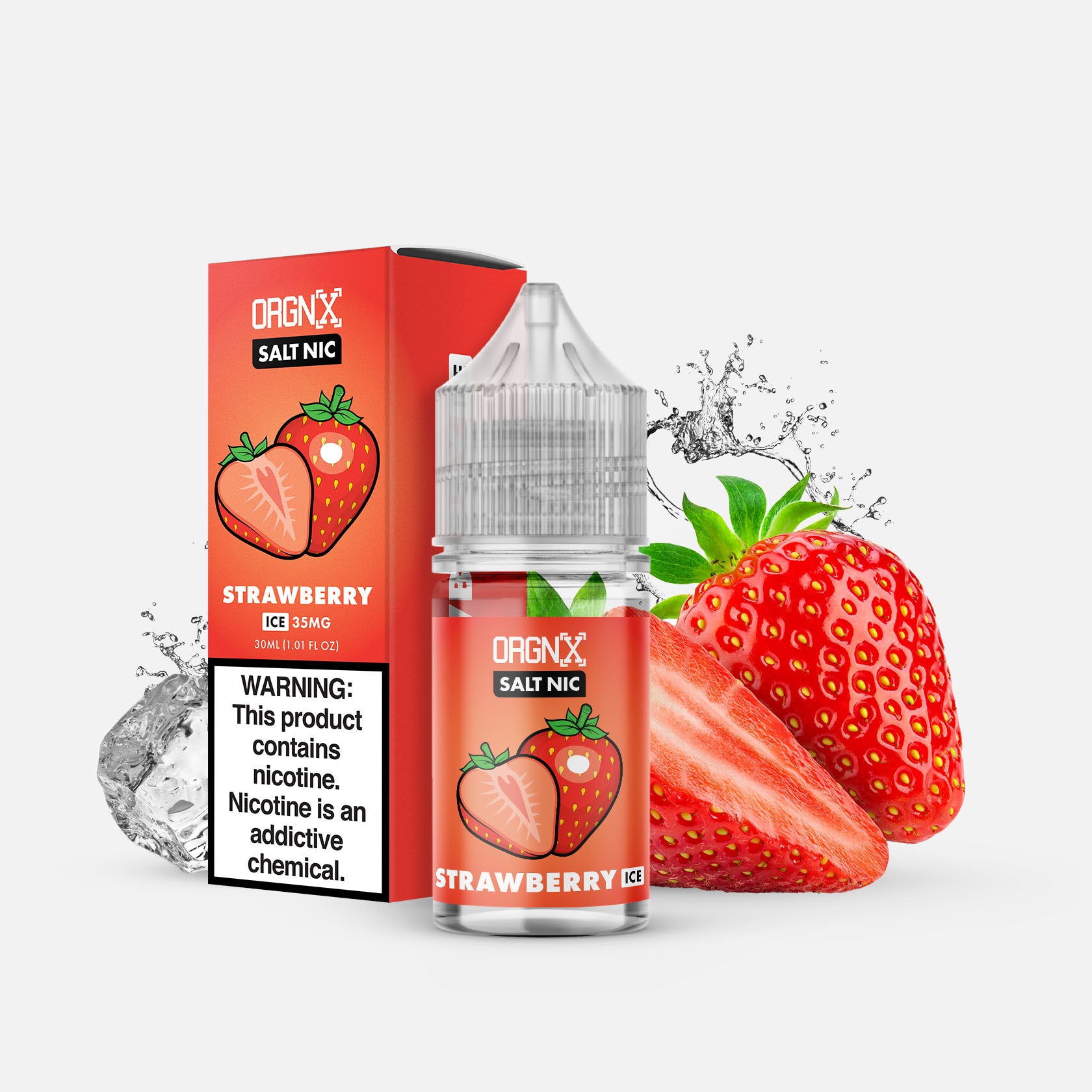 ORGNX Strawberry Ice Salt Nic | Menthol Vape Juice | ORGNX Eliquids OR Fulfillment Center ORGNX Strawberry Ice Salt Nic | Menthol Vape Juice | ORGNX Eliquids OR Fulfillment Center