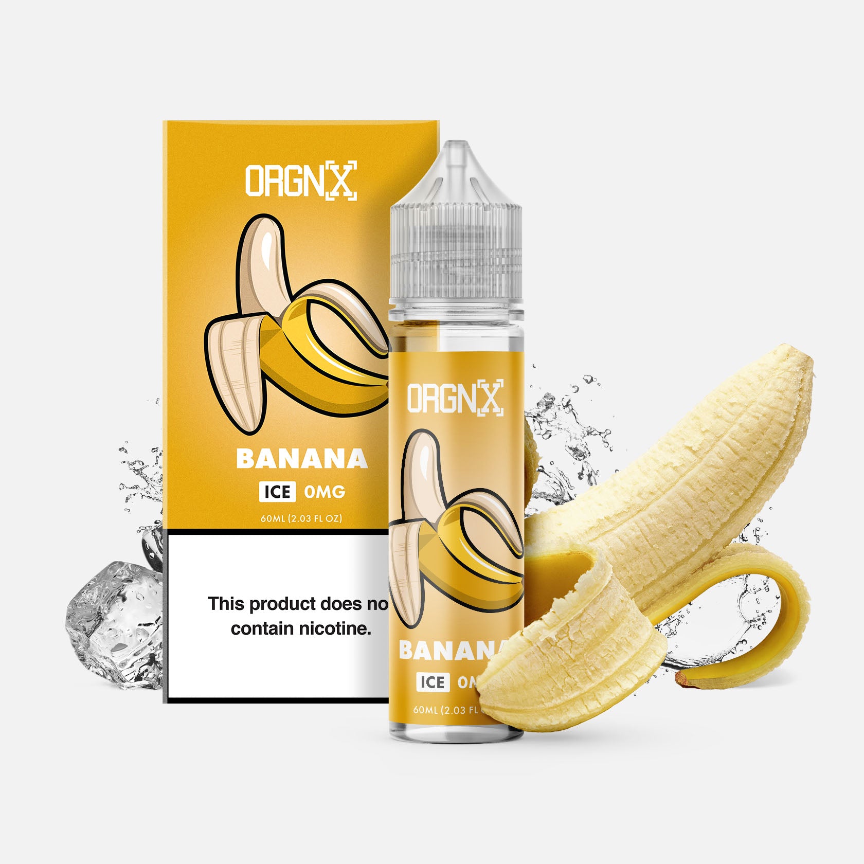 banana vape flavor ORGNX Ice | Menthol Juice Fogger X Switch Pro Saveur fraîche フレーバー／デバイス:アロエ＆グレープ
