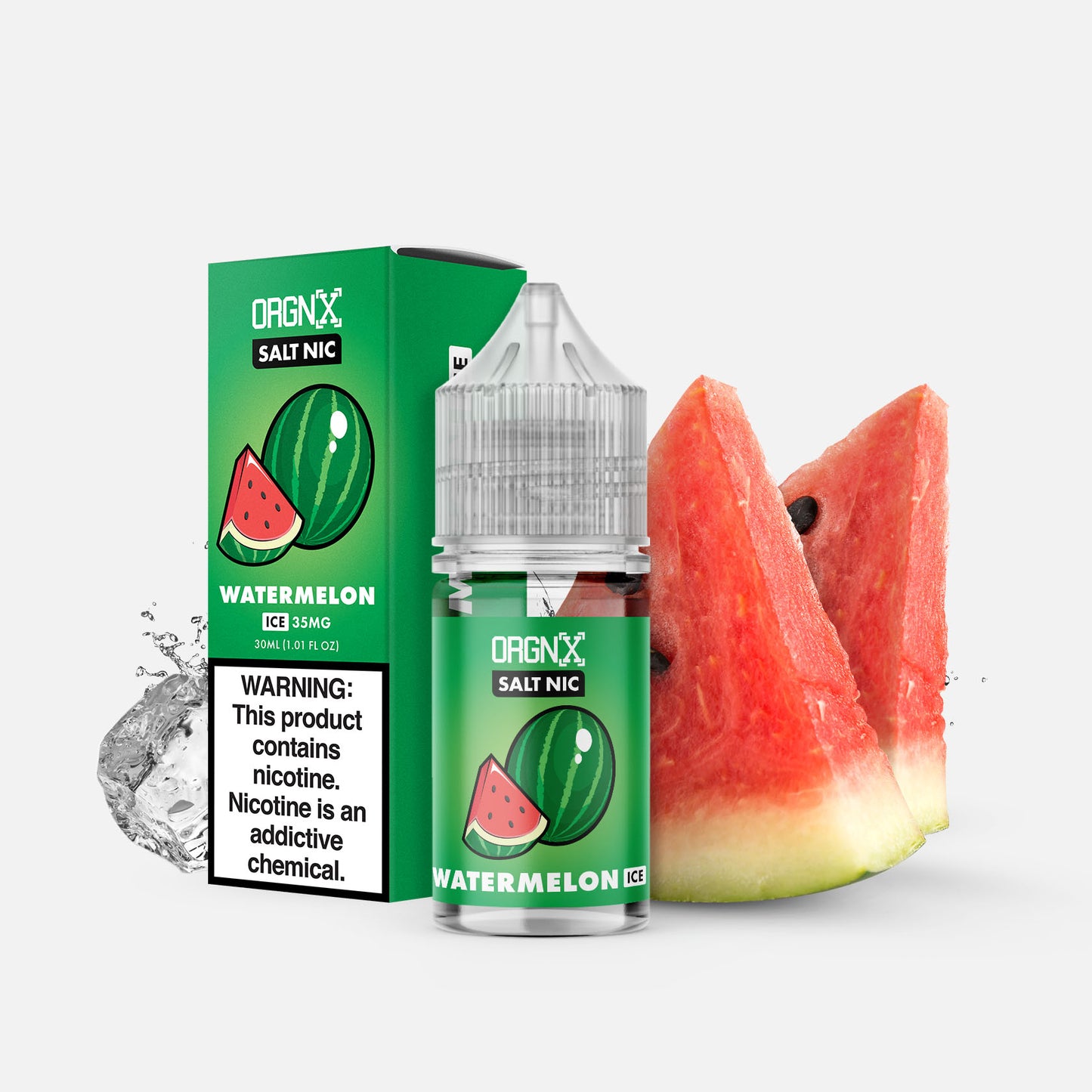 ORGNX Eliquids Watermelon Ice 30mL Salt Nic Vape Juice
