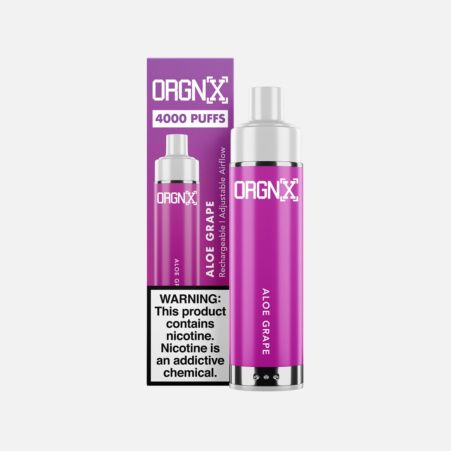 Orgnx Disposable Vape Device 4000 Puffs Aloe Grape