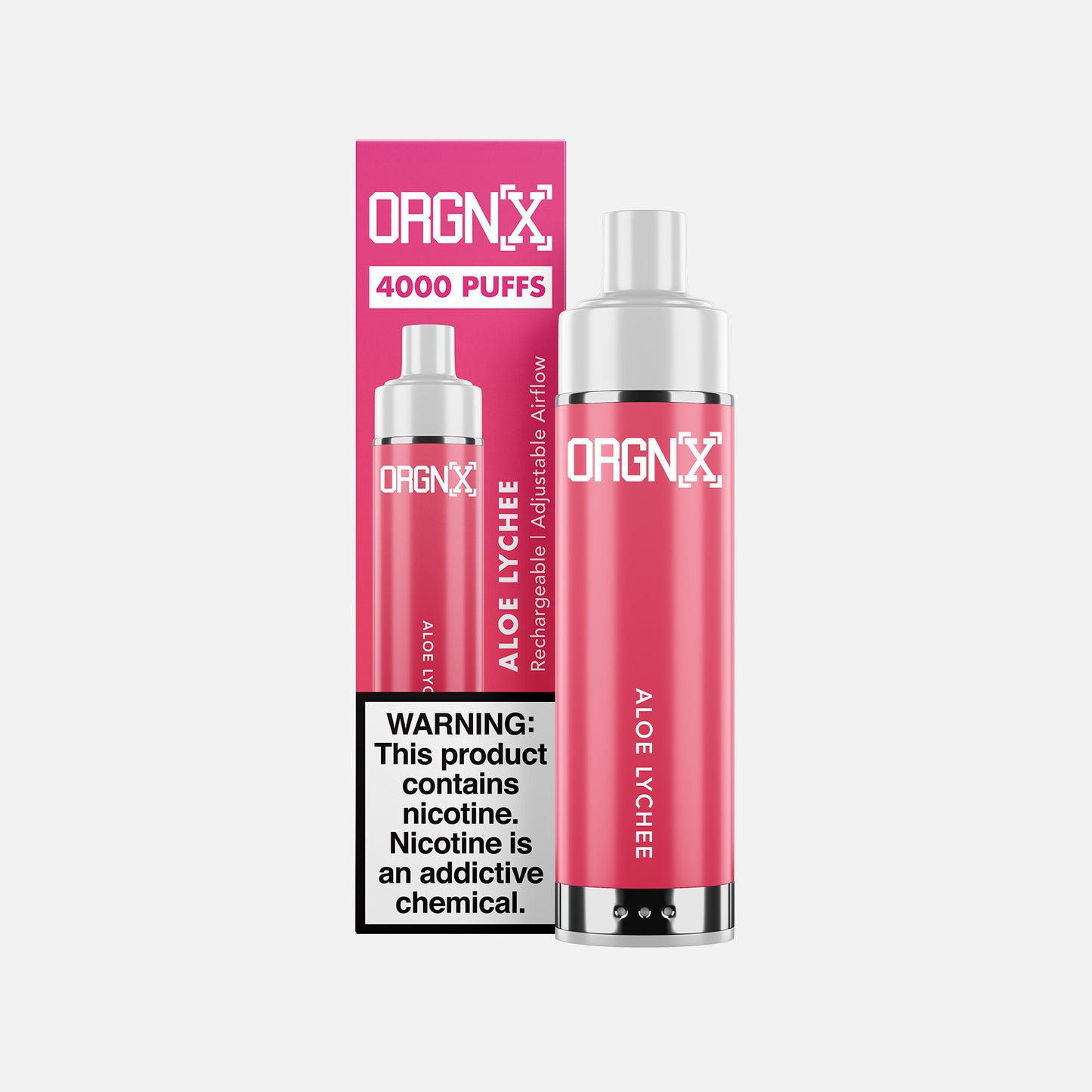 Orgnx Disposable Vape Devices 4000 Puffs Aloe Lychee 