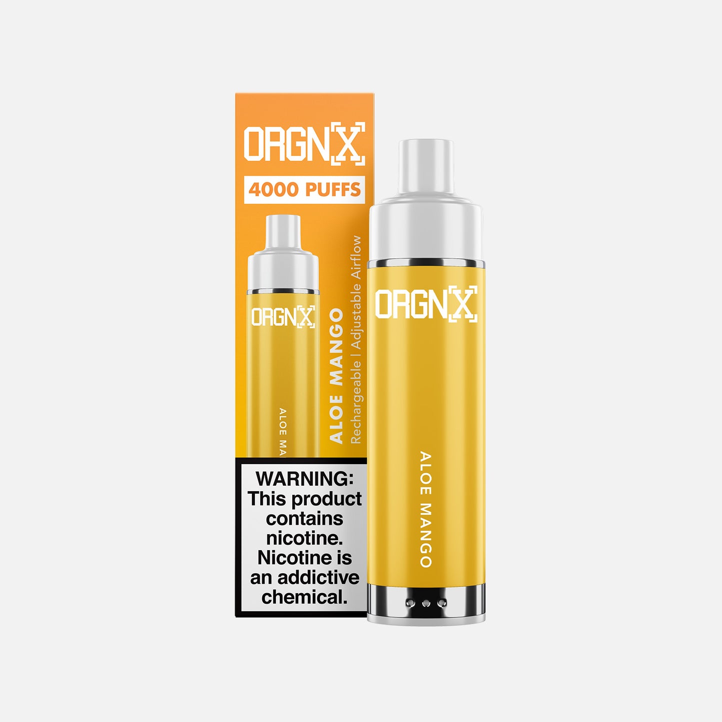 Orgnx Disposable Vape Devices 4000 Puffs Aloe Mango