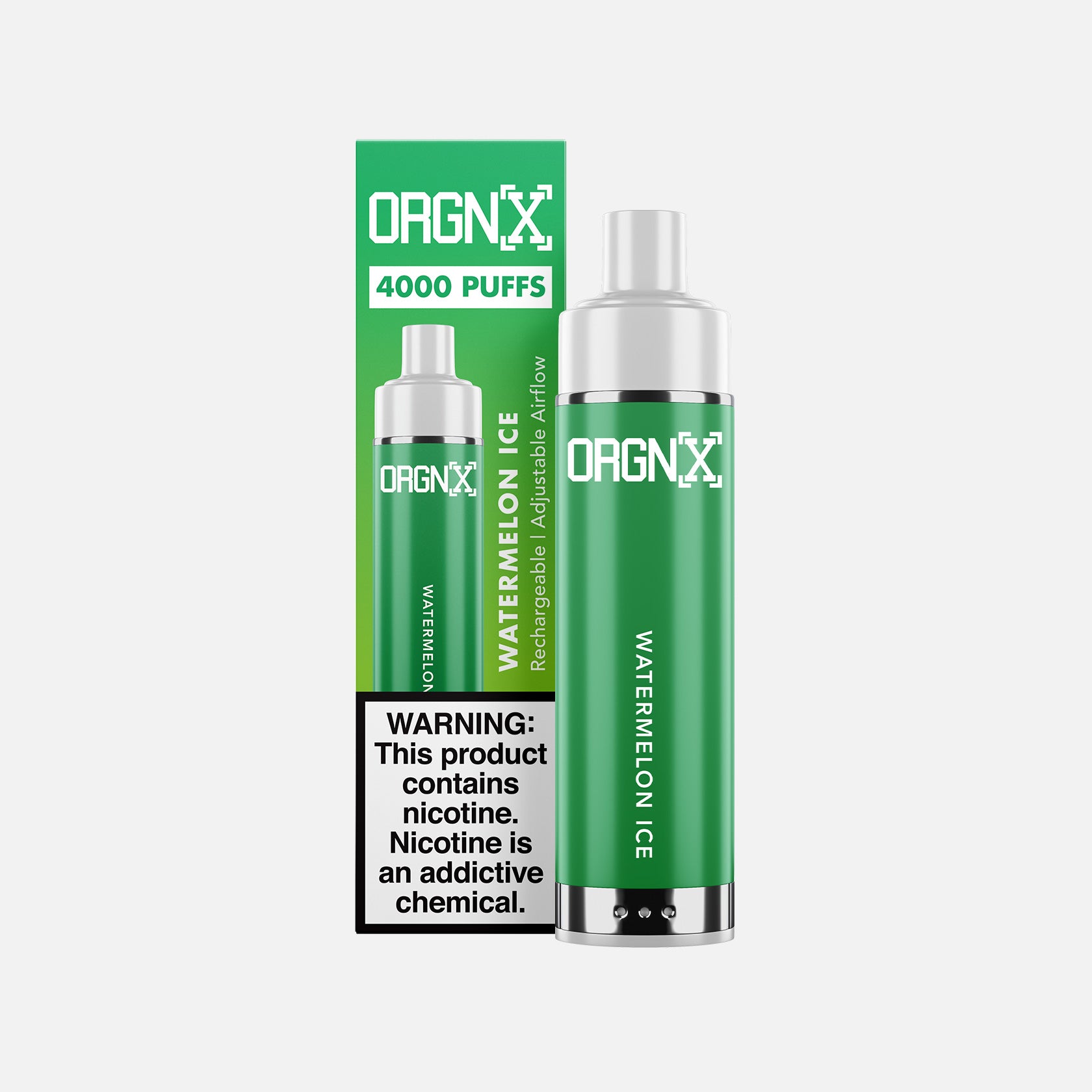 Orgnx Disposable Vape Device 4000 Puffs Watermelon Ice